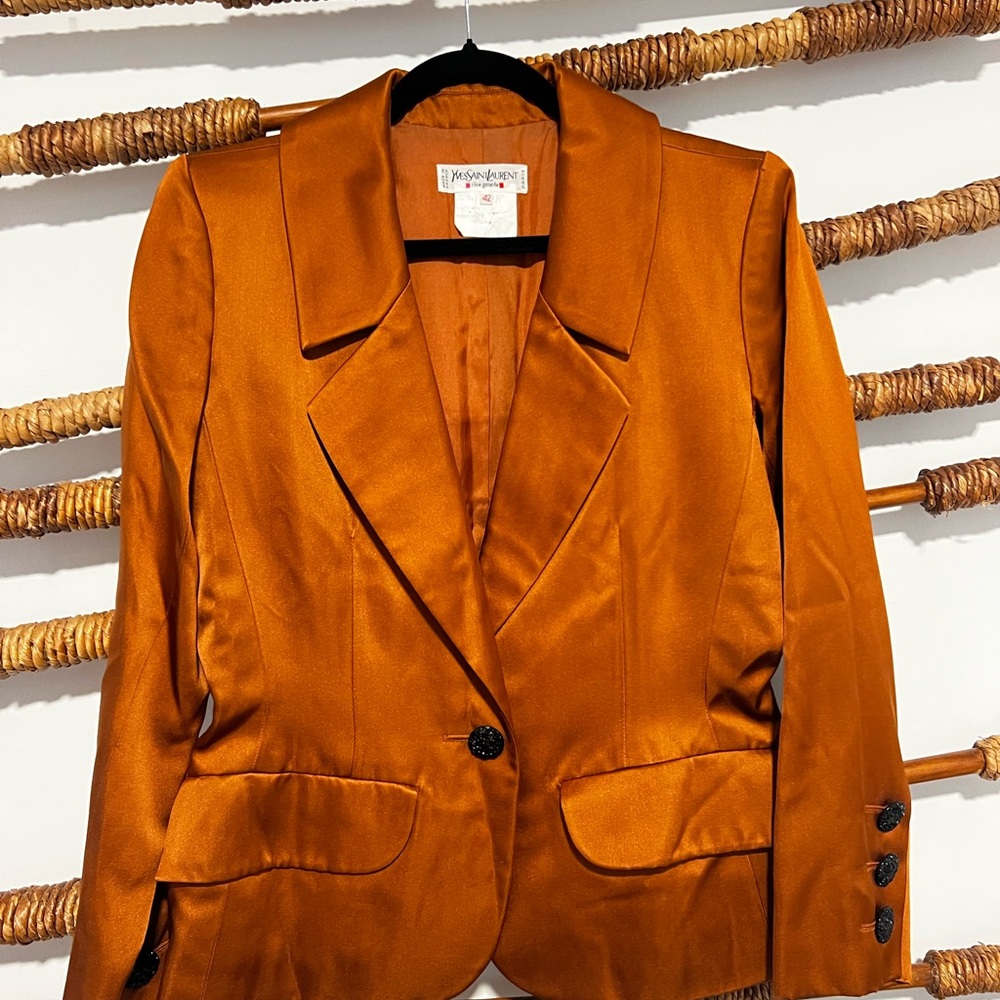 Vintage Yves Saint Laurent Rive Gauche Silk Blazer